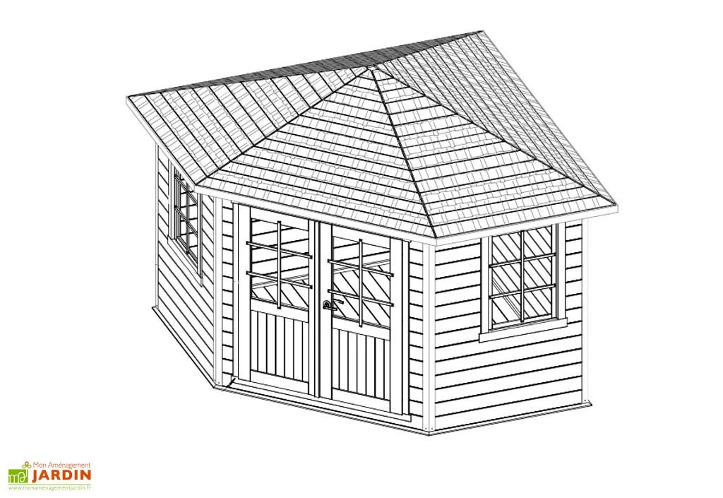 Solid Abri De Jardin Bois Nancy 28mm (305x305cm) 4 Solid Abri De Jardin Bois Nancy 28mm (305x305cm) – Image 4