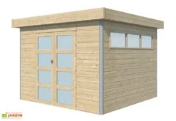 Abri De Jardin En Bois D’épicéa Brut Et Profilés En Aluminium - 8,7 M²