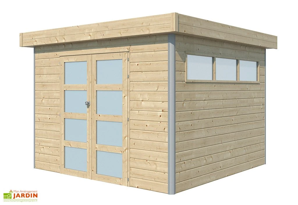 Abri De Jardin En Bois D’épicéa Brut Et Profilés En Aluminium - 8,7 M² 1 Abri De Jardin En Bois D’épicéa Brut Et Profilés En Aluminium - 8,7 M²