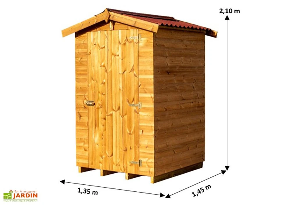 Abri De Jardin En Bois Traité THT Avec Plancher 2,5 M² 4 Abri De Jardin En Bois Traité THT Avec Plancher 2,5 M² – Image 4