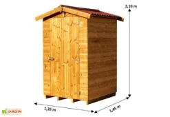 Abri De Jardin En Bois Traité THT Avec Plancher - 1,43 M² 8 Abri De Jardin En Bois Traité THT Avec Plancher - 1,43 M² -Abriet Mobilier Soldes Boutique abri jardin bois tht habrita 160x160cm 1
