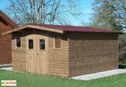 Abri De Jardin En Bois D’épicéa Traité Thermabri – 16 M²