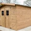 Abri De Jardin En Bois D’épicéa Traité Toit Bac Acier Thermabri – 9 M²