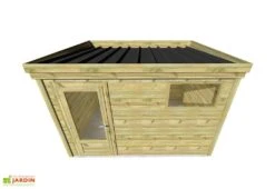 Abri De Jardin En Bois De Pin Traité Et Toiture Bac Acier – 8,3 M² -Abriet Mobilier Soldes Boutique abri jardin bois traite toit acier