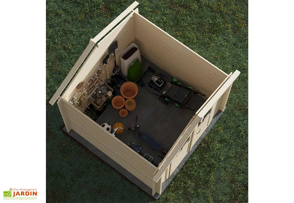 Abri De Jardin En Bois D’épicéa Brut Juno – 5,9 M² 3 Abri De Jardin En Bois D’épicéa Brut Juno – 5,9 M² – Image 3
