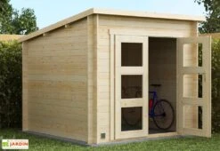 Abri De Jardin En Bois D'épicéa De 5,9m² Ep.19 Mm - Juno -Abriet Mobilier Soldes Boutique abri jardin forest style itury 2