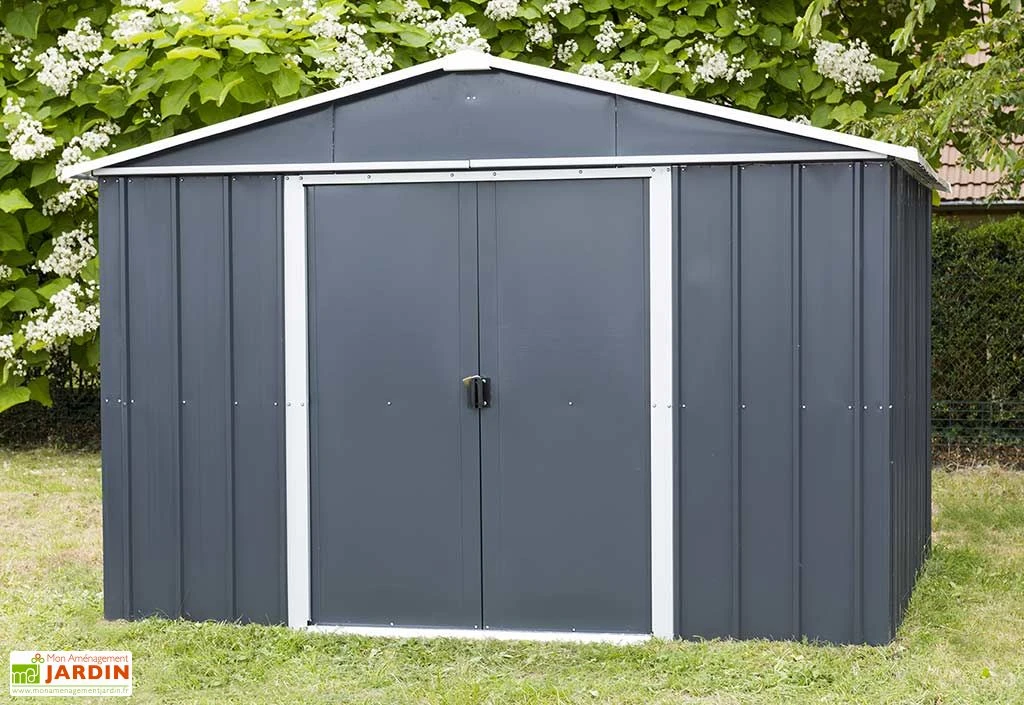 Abri De Jardin Acier Galvanisé Anthracite 217 X 202 Cm 4,38 M² 2 Abri De Jardin Acier Galvanisé Anthracite 217 X 202 Cm 4,38 M² – Image 2