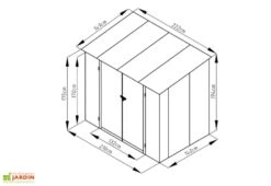 Abri De Jardin En Métal Monopente Look Bois Vieilli 3,17 M² 9 Abri De Jardin En Métal Monopente Look Bois Vieilli 3,17 M² -Abriet Mobilier Soldes Boutique abri jardin metal aspect bois vieilli puit lumiere 149x213cm