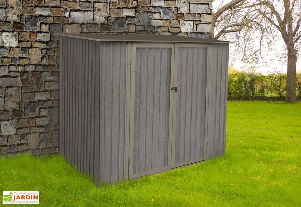 Abri De Jardin En Métal Monopente Look Bois Vieilli 3,17 M² 1 Abri De Jardin En Métal Monopente Look Bois Vieilli 3,17 M²