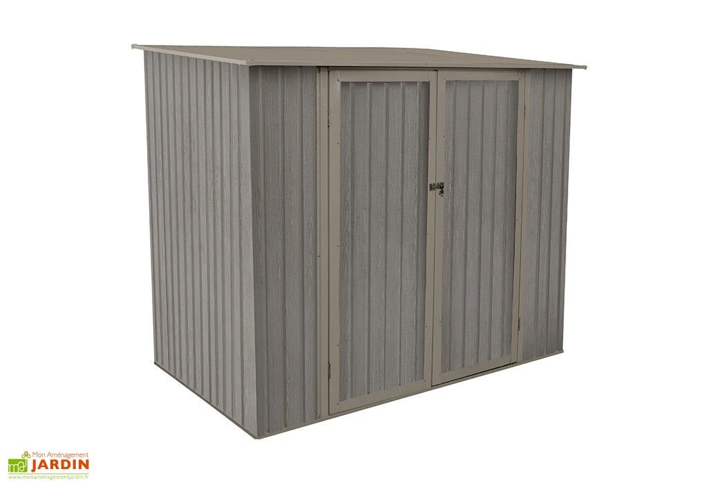 Abri De Jardin En Métal Monopente Look Bois Vieilli 3,17 M² 2 Abri De Jardin En Métal Monopente Look Bois Vieilli 3,17 M² – Image 2