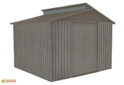 Abri De Jardin En Métal Look Bois Vieilli + Puit De Lumière 7,25 M² 8 Abri De Jardin En Métal Look Bois Vieilli + Puit De Lumière 7,25 M² -Abriet Mobilier Soldes Boutique abri jardin metal aspect bois vieilli puit lumiere 257x285cm 1