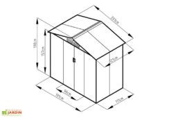 Abri De Jardin En Métal Look Bois Vieilli 2,43 M² -Abriet Mobilier Soldes Boutique abri jardin metal cabane aspect bois vieilli 121x201cm 4