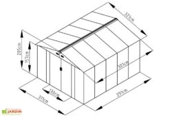 Abri De Jardin En Métal Look Bois Vieilli 9,66 M² 5 Abri De Jardin En Métal Look Bois Vieilli 9,66 M² -Abriet Mobilier Soldes Boutique abri jardin metal cabane aspect bois vieilli 301x321cm