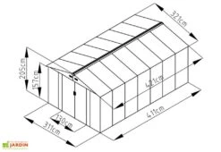 Abri De Jardin En Métal Look Bois Vieilli 13,51 M² -Abriet Mobilier Soldes Boutique abri jardin metal cabane aspect bois vieilli 421x321cm 4