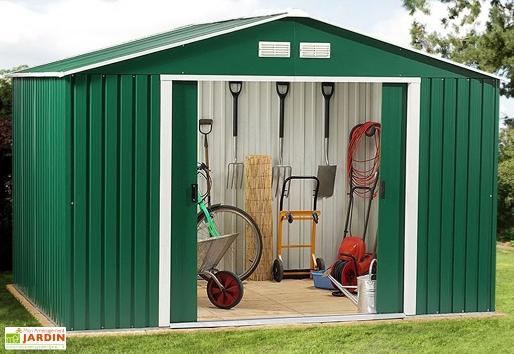 Abri De Jardin En Métal 0,33 Mm Duramax 10 M² – Vert Pin 10 X 10 1 Abri De Jardin En Métal 0,33 Mm Duramax 10 M² – Vert Pin 10 X 10