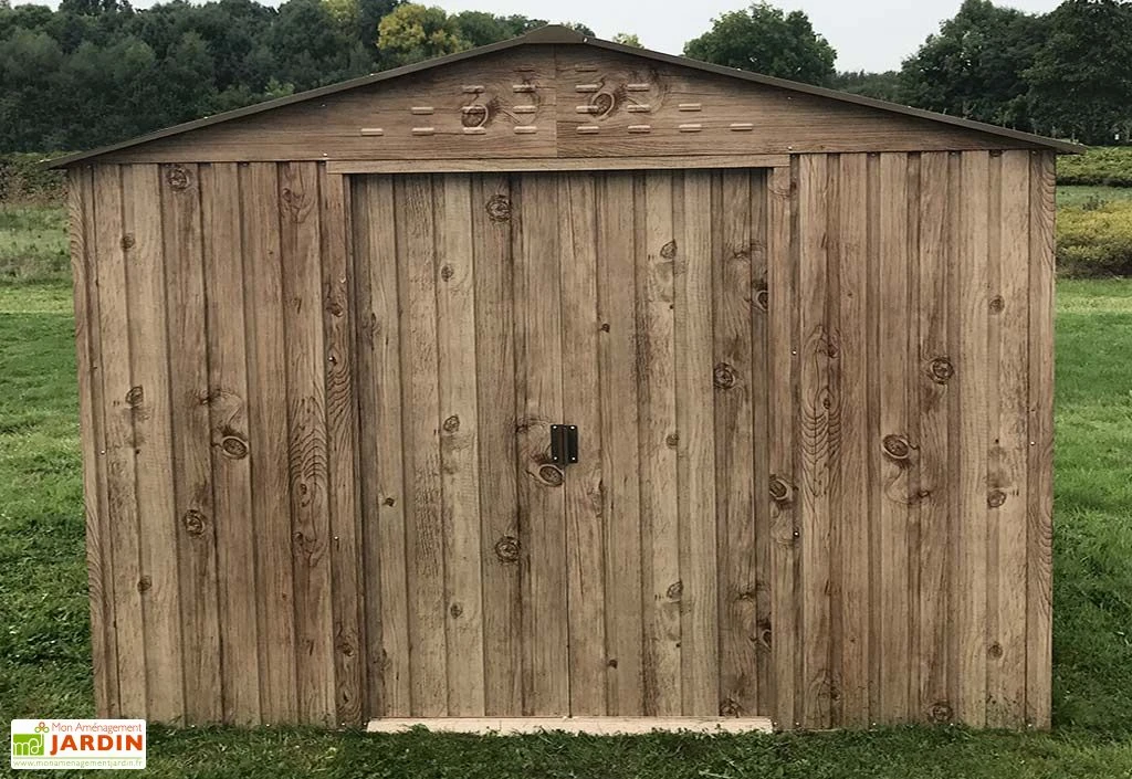 Abri De Jardin En Métal Duramax Woodgrain Imitation Bois 8 M² 3 Abri De Jardin En Métal Duramax Woodgrain Imitation Bois 8 M² – Image 3