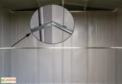 Abri De Jardin En Métal Gris Spacemaker Acier Galvanisé – 4,5 M² -Abriet Mobilier Soldes Boutique abri jardin metal spacemaker gris acier galvanise 250cm 6