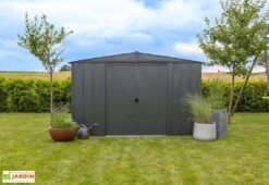 Abri De Jardin En Métal Gris Spacemaker Acier Galvanisé – 7 M² -Abriet Mobilier Soldes Boutique abri jardin metal spacemaker gris acier galvanise 300cm 1