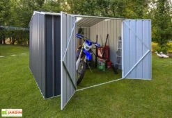 Abri De Jardin En Métal Galvanisé Gris 11 M² 0,35 Mm