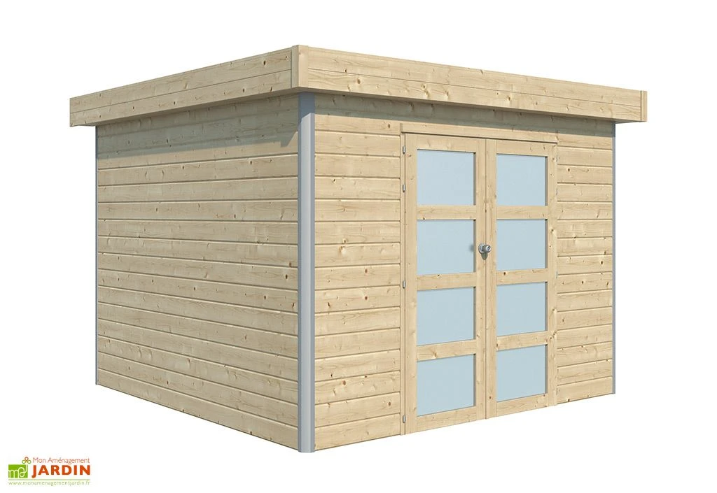 Abri De Jardin En Bois D’épicéa Brut Et Profilés En Aluminium - 8,7 M² 2 Abri De Jardin En Bois D’épicéa Brut Et Profilés En Aluminium - 8,7 M² – Image 2