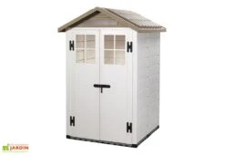 Abri De Jardin En PVC Evo 120 Beige (122x122cm) -Abriet Mobilier Soldes Boutique abri jardin mural pvc garofalo evo 120 1