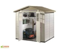 Abri De Jardin En PVC Evo 200 Beige (162x202cm) -Abriet Mobilier Soldes Boutique abri jardin mural pvc garofalo evo 200 1