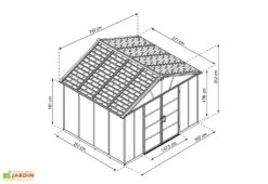 Abri De Jardin En Polycarbonate Et Aluminium Yukon 7 M² -Abriet Mobilier Soldes Boutique abri jardin polycarbonate aluminium yukon 7 m
