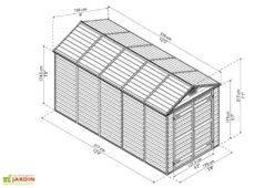 Abri De Jardin Skylight 7 M² Ambre | Palram - Canopia -Abriet Mobilier Soldes Boutique abri jardin polycarbonate skylight amber 6x12 1 1