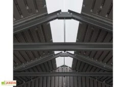 Lifetime Abri De Jardin En Polyéthylène Imitation Bois Et Acier Inox 4,5 M² -Abriet Mobilier Soldes Boutique abri jardin polyethylene imitation bois acier inox 45m 1