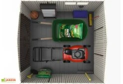 Lifetime Abri De Jardin En Polyéthylène Imitation Bois Et Acier Inox 4,5 M² -Abriet Mobilier Soldes Boutique abri jardin polyethylene imitation bois acier inox 45m 5