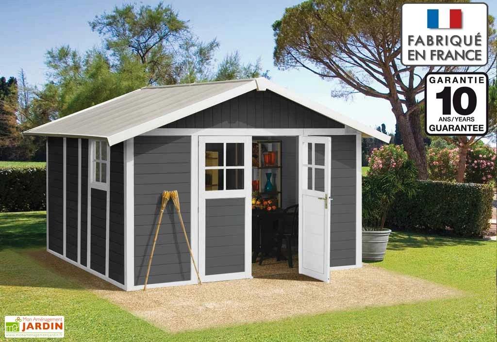 Grosfillex Abri De Jardin PVC Deco 11 (Rouge - Anthracite - Moka) 2 Grosfillex Abri De Jardin PVC Deco 11 (Rouge - Anthracite - Moka) – Image 2