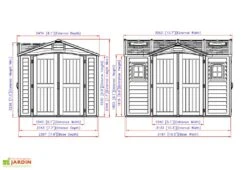 Abri De Jardin En PVC Duramax 8 M² – Apex 10 X 8 Gris Anthracite -Abriet Mobilier Soldes Boutique abri jardin pvc duramax darkgrey apex 10x8 8m2 8
