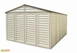 Abri De Jardin En PVC Duramax Beige 13 M² – Woodstyle Premium 10 X 13 -Abriet Mobilier Soldes Boutique abri jardin pvc duramax woodstyle premium 10x13 13m2 10