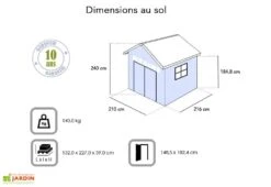 Keter Abri De Jardin PVC Brossium 757 (229x223) 11 Keter Abri De Jardin PVC Brossium 757 (229x223) -Abriet Mobilier Soldes Boutique abri jardin resine brossium 757 dimensions