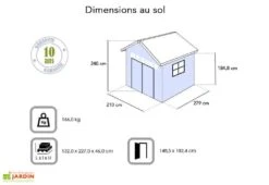 Keter Abri De Jardin PVC Brossium 759 (229x287) -Abriet Mobilier Soldes Boutique abri jardin resine brossium 759 dimensions
