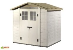 Abri De Jardin En PVC Evo 240 Beige (242x202cm) -Abriet Mobilier Soldes Boutique abri jardin resine evo240 garofalo 242cm