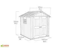 Keter Abri De Jardin PVC Brossium 757 (229x223) 10 Keter Abri De Jardin PVC Brossium 757 (229x223) -Abriet Mobilier Soldes Boutique abri jardin resine gris brossium 4