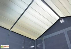 Abri De Jardin Polycarbonate Skylight Palram Gris (1,53x1,85) 2,83 M² -Abriet Mobilier Soldes Boutique abri jardin resine palram gris panneau toit