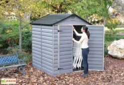 Abri De Jardin Polycarbonate Skylight Palram Gris (1,53x1,85) 2,83 M² -Abriet Mobilier Soldes Boutique abri jardin resine palram ouvert 6x5 1