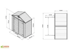 Abri De Jardin En Polycarbonate 1 X 2 M – Skylight Amber 6x3 8 Abri De Jardin En Polycarbonate 1 X 2 M – Skylight Amber 6x3 -Abriet Mobilier Soldes Boutique abri jardin resine polycarbonate palram skylight 6x3 rouge amber 1x2m 2