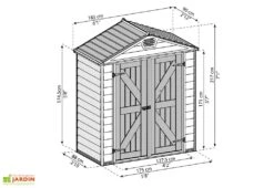 Abri De Jardin Skylight 1,7 M² Gris/Noir | Palram - Canopia 8 Abri De Jardin Skylight 1,7 M² Gris/Noir | Palram - Canopia -Abriet Mobilier Soldes Boutique abri jardin skylight gris 2m2 palram canopia 1