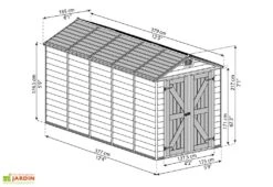 Abri De Jardin Skylight 7 M² Gris/Noir | Palram - Canopia -Abriet Mobilier Soldes Boutique abri jardin skylight gris 7m2 palram canopia 1