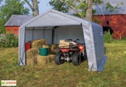 Abri De Jardin Souple En Acier Et Polyéthylène 14 M² -Abriet Mobilier Soldes Boutique abri jardin souple acier enduit bache polyethylene 14m2 2