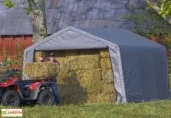 Abri De Jardin Souple En Acier Et Polyéthylène 14 M² -Abriet Mobilier Soldes Boutique abri jardin souple acier enduit bache polyethylene 14m2 6