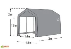 Abri De Jardin Souple En Acier Et Polyéthylène 5 M² -Abriet Mobilier Soldes Boutique abri jardin souple acier enduit bache polyethylene 5m2