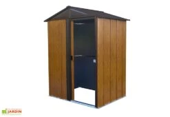 Abri De Jardin En Acier Galvanisé Imitation Bois Woodlake – 1,84 M² -Abriet Mobilier Soldes Boutique abri jardin spacemaker metal imitation bois