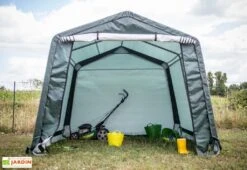 Abri De Jardin En Toile Renforcée Avec Porte Amovible - 305 X 305 Cm 9 Abri De Jardin En Toile Renforcée Avec Porte Amovible - 305 X 305 Cm -Abriet Mobilier Soldes Boutique abri jardin toile polyethylene structure acier epoxy 305x305x244cm etanche porte amovible 1