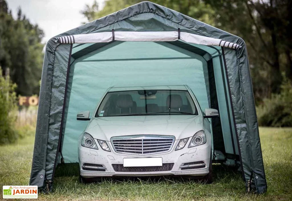 Abri De Jardin En Toile Renforcée Avec Porte Amovible - 305 X 610 Cm 4 Abri De Jardin En Toile Renforcée Avec Porte Amovible - 305 X 610 Cm – Image 4