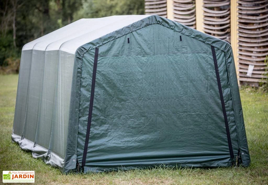 Abri De Jardin En Toile Renforcée Avec Porte Amovible - 305 X 610 Cm 2 Abri De Jardin En Toile Renforcée Avec Porte Amovible - 305 X 610 Cm – Image 2