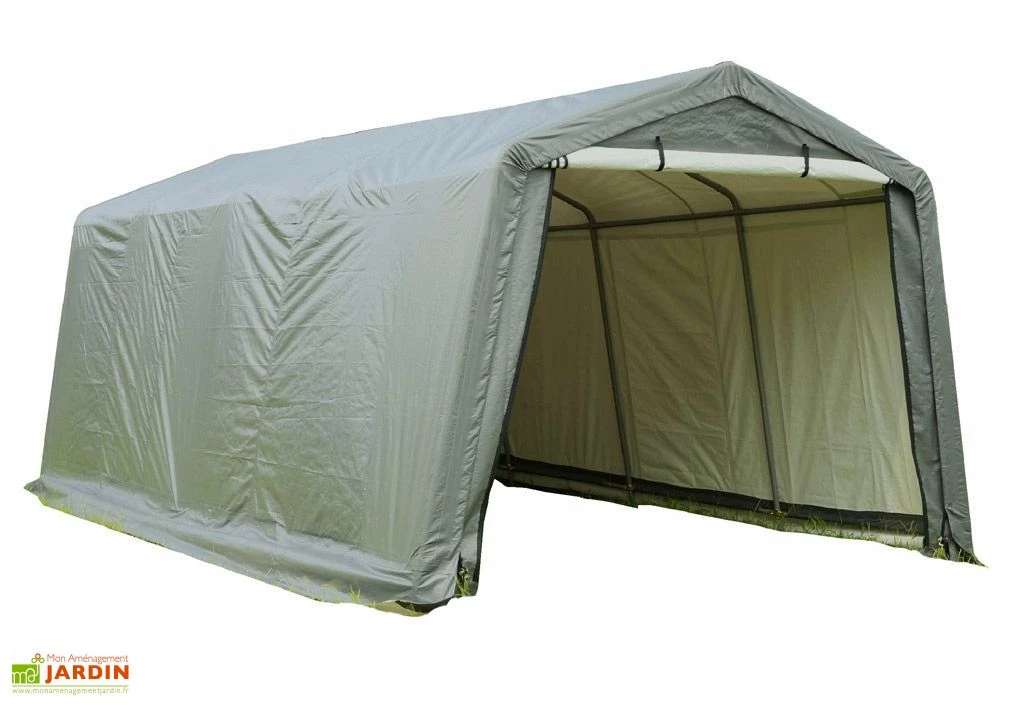 Abri De Jardin En Toile Renforcée Avec Porte Amovible - 305 X 610 Cm 1 Abri De Jardin En Toile Renforcée Avec Porte Amovible - 305 X 610 Cm
